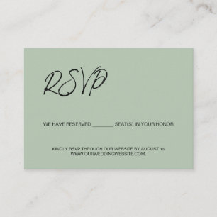 We have reserved seats template Sage green RSVP