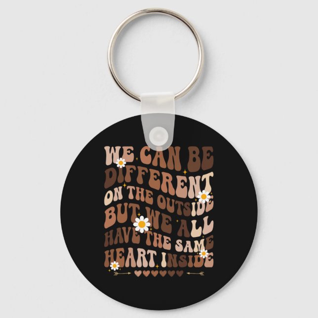 We Have Same Heart Inside Black History Month Wome Keychain (Front)