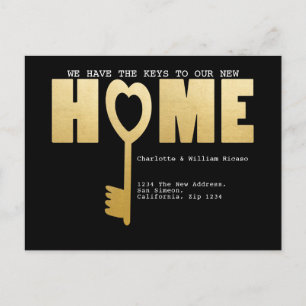 We Have The Keys To Our New Home Announcement Postcard