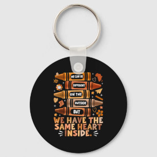 We Have The Same Heart Black History Month African Keychain