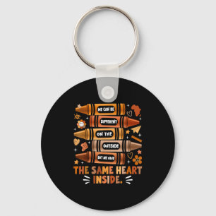 We Have The Same Heart Black History Month African Keychain