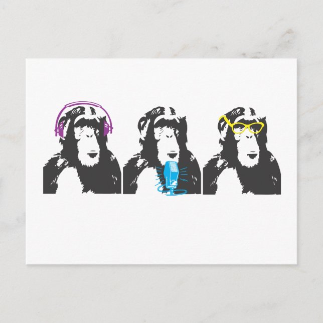 We Hear, We Speak, We See Things Postcard (Front)