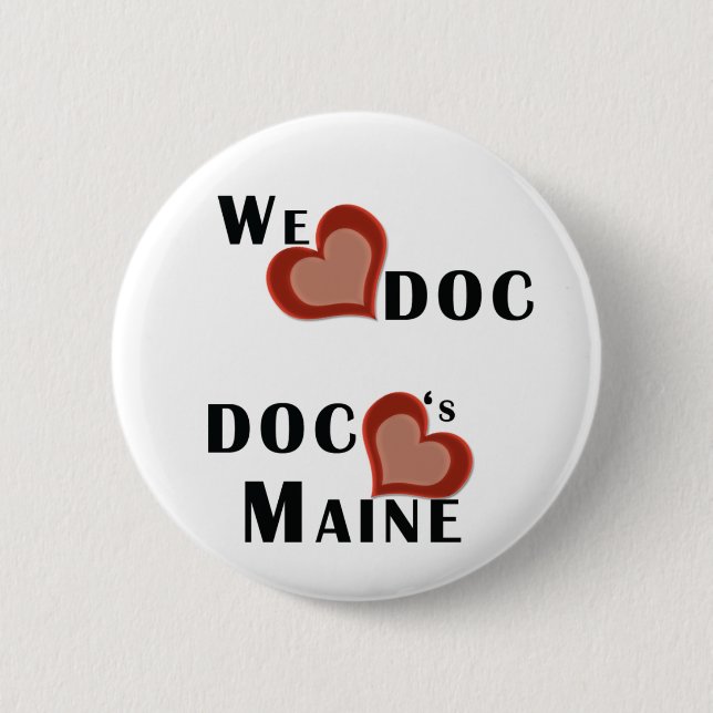 We Heart Doc 2 Inch Round Button (Front)