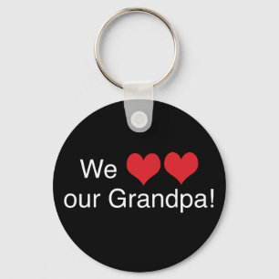 We Heart Grandpa Keychain