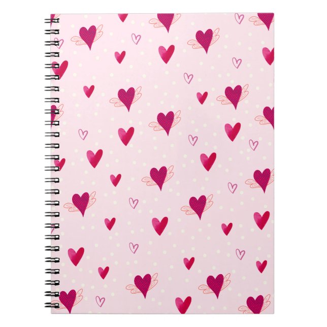 We Heart Hearts Pattern Notebook (Front)