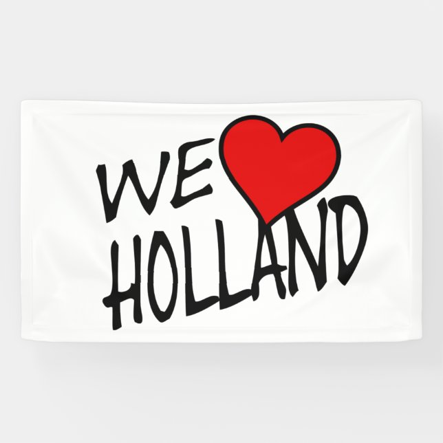 We Heart Holland bk on wt bnrcn Banner (Horizontal)