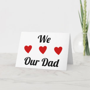 We Heart Love DAD   Love DAD   Happy Father's Day Card