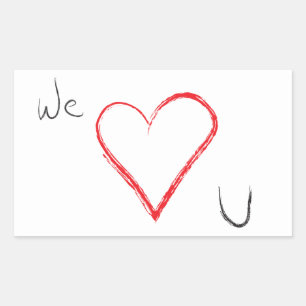 we heart u stickers
