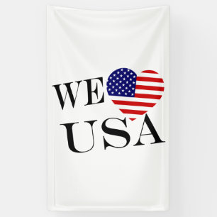 We Heartflag USA bk (v) bnrcn Banner