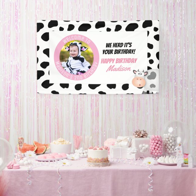 We Herd It's Your Birthday Holy Cow Birthday Photo Banner (Party)