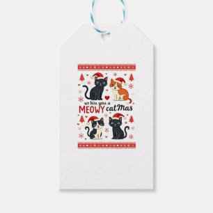 We Hiss You A Meowy Catmas Funny Cat Christmas Ugl Gift Tags