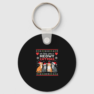 We Hiss You A Meowy Catmas Funny Cat Christmas Ugl Keychain