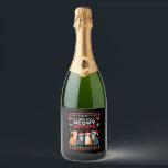 We Hiss You A Meowy Catmas Funny Cat Christmas Ugl Sparkling Wine Label<br><div class="desc">We Hiss You A Meowy Catmas Funny Cat Christmas Ugly Xmas Long Sleeve (2)</div>