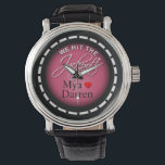 We Hit The Jackpot! | pink Watch<br><div class="desc">A fun, wearable wedding keepsake for Las Vegas newlyweds. The face of this watch has text which says "We Hit The Jackpot!" and features black and pink casino chip artwork that you can personalize with your names. Use the "Customize It" button to change the text. Available in 10 colours. "We...</div>
