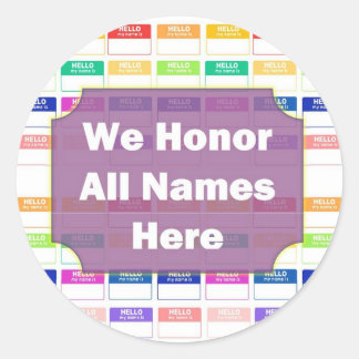 We Honour All Names Diversity Sticker