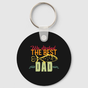 We Hooked The Best Dad Fishing Vintage Lure Father Keychain