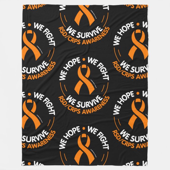 We Hope We Fight We Survive...RSD/CRPS Fleece Blanket (Front)