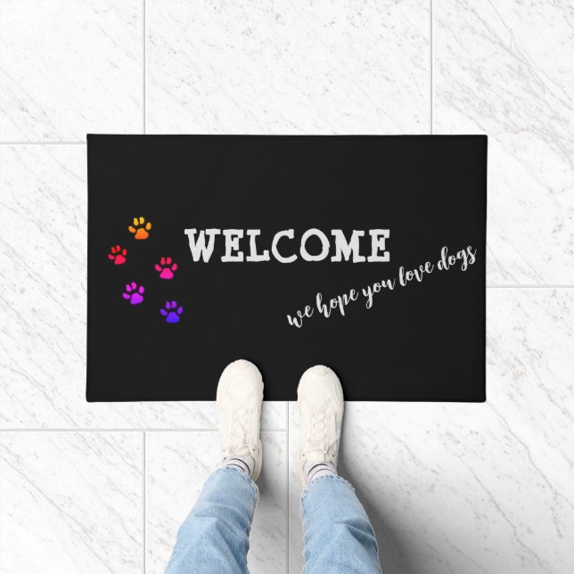 "We Hope You Like Dogs" Welcome Doormat | Dog Love (Indoor)