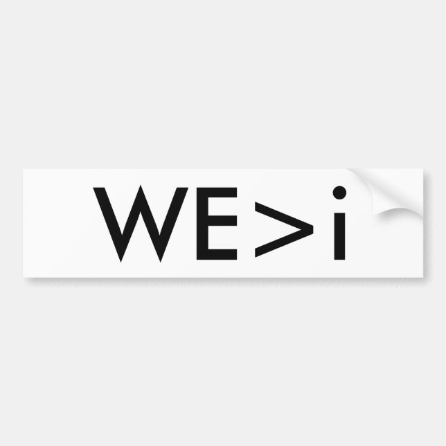WE>i Bumper Sticker (Front)