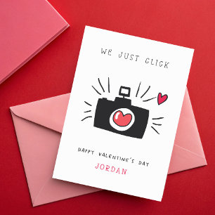 We Just Click Camera Classroom Valentine's Day Card