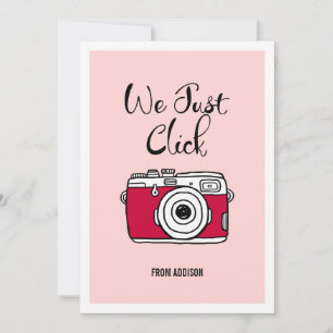 We Just Click Camera Valentine Card