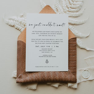 We Just Couldn't Wait Elopement Invitation