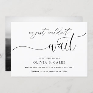 We Just Couldn't Wait Marriage Announcement 