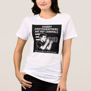 We Just Like To Shoot People - Design on Front Tri-Blend Shirt