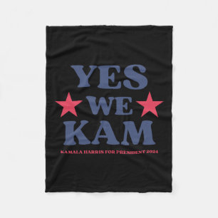 We Kam President Kamala Harris 47 Madame Presiden Fleece Blanket