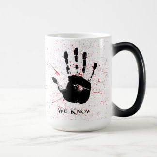 we know mug, color changing mug with hand