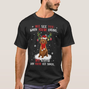 We Know When You've Got Snacks Vizsla T-Shirt