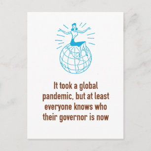 We Know Who Our Governors Are Pandemic Postcard