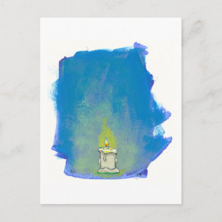 We Light a Candle & Give Thanks inspirational art Postcard