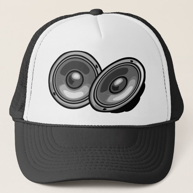 We like the cars, the cars that go boom trucker hat (Front)