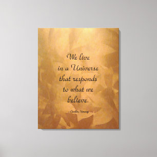 We Live In A Universe Quote - Copper Canvas Print