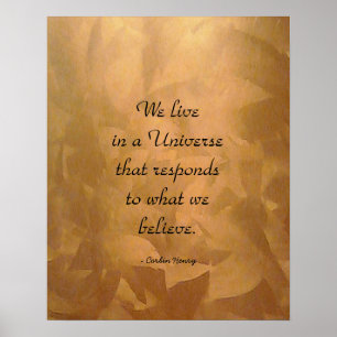 We Live In A Universe Quote - Copper Poster