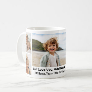 We Love Add Name - Photo Collage with 7 Photos Coffee Mug