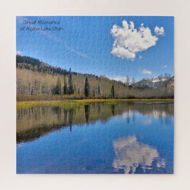 We Love Alpine Lake Utah Jigsaw Puzzle (Vertical)
