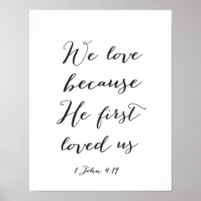 We love because He first loved us - 11x14 Canvas Poster (Front)