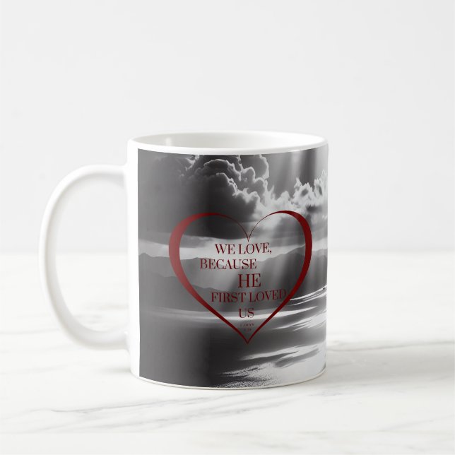 We Love Because Mug (Left)