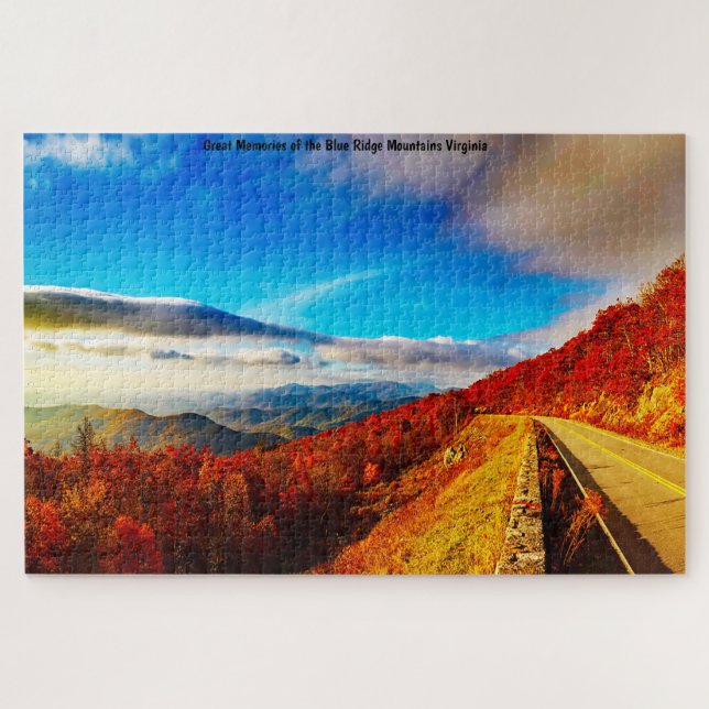 We love Blue Ridge Mountains Virginia. Jigsaw Puzz Jigsaw Puzzle (Horizontal)