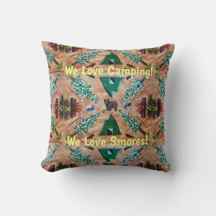We Love Camping Pillow! Throw Pillow