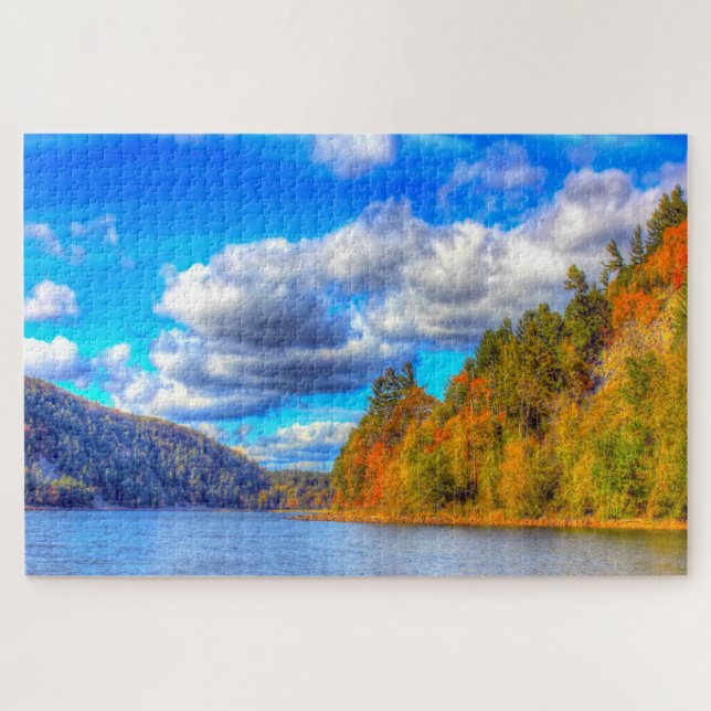 We love Devils Lake Wisconsin. Jigsaw Puzzle (Horizontal)