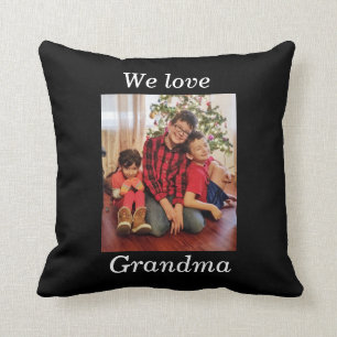 We Love Grandma! Customize Photo Pillow