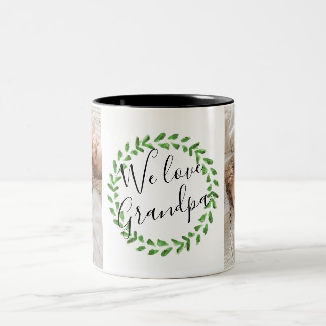 We Love Grandpa Custom Photo Mug (Center)
