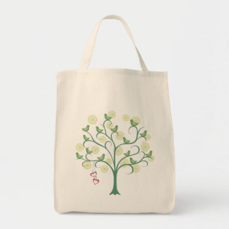 We Love Green Bird llustration Eco Tote Bag