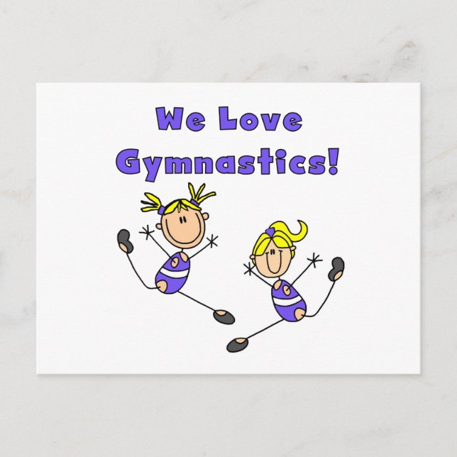We Love Gymnastics Postcard (Front)