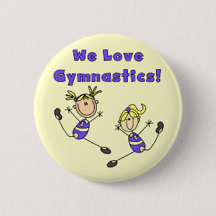 We Love Gymnastics Tshirts and Gifts 2 Inch Round Button