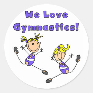 We Love Gymnastics Tshirts and Gifts Classic Round Sticker