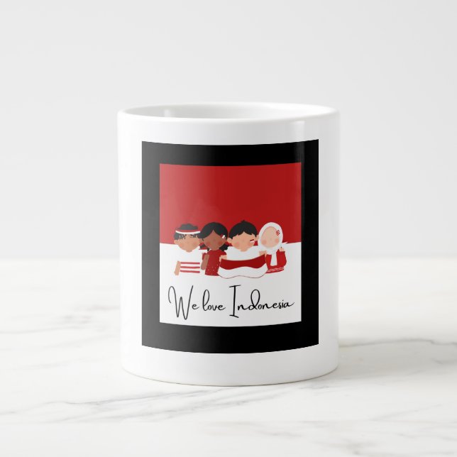 We Love Indonesia Large Coffee Mug (Front)